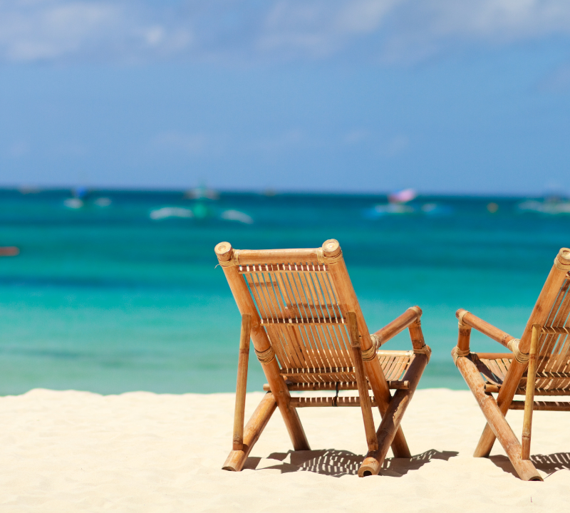 chairs on beach