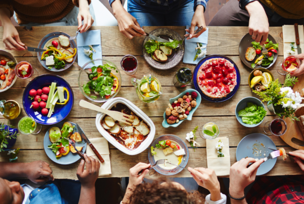 people eating at a table
