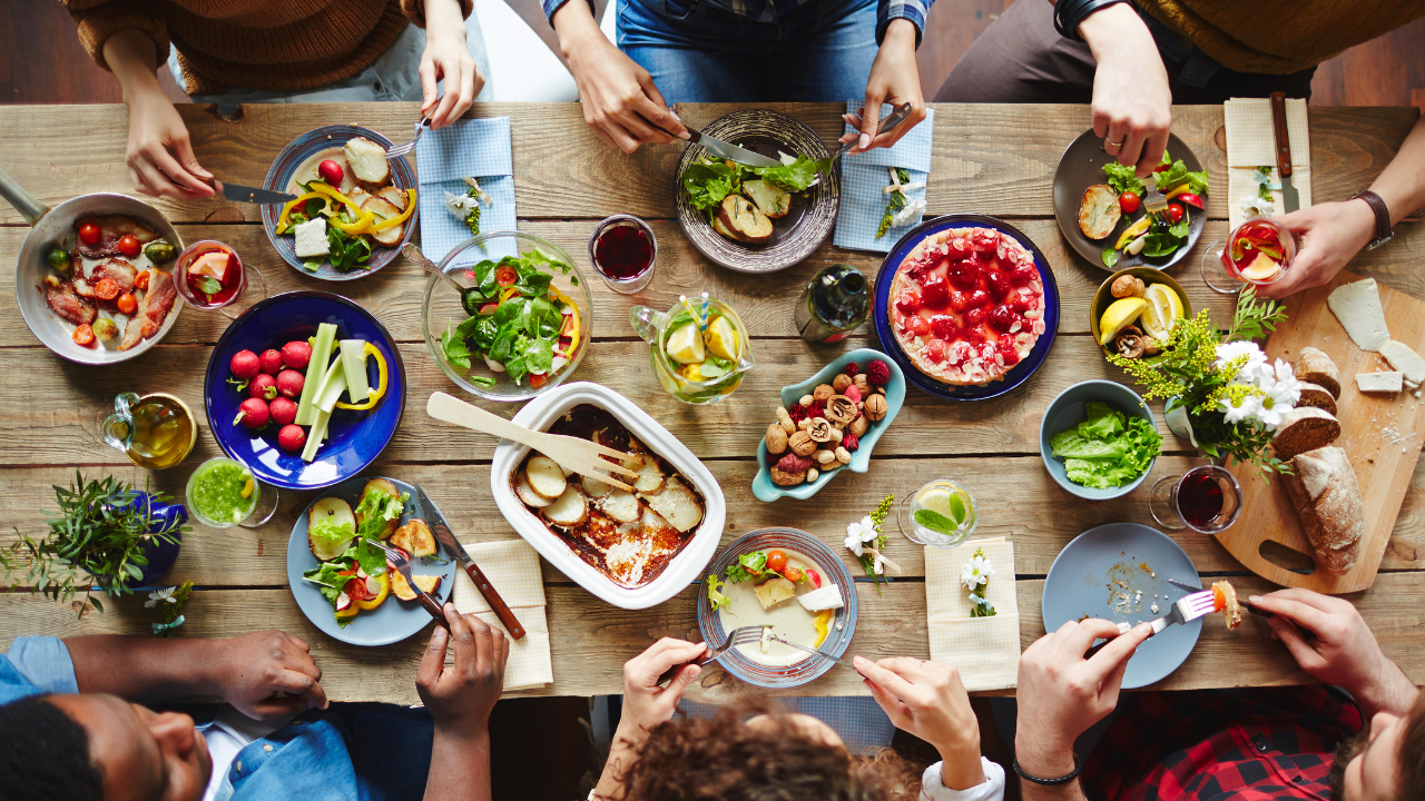 people eating at a table